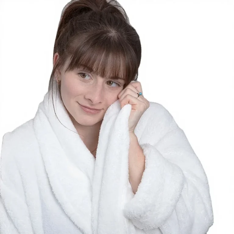 Spa-Womens-Simple-Sexy-Elegant-Plus-Size-Thermal-Breathable-Full-Length-Drawstring-Closure-Robes-Party-White-Shawl-Collar