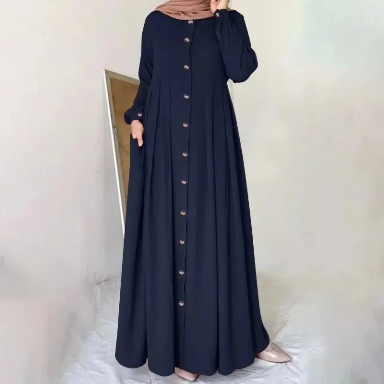 Spring-Autumn-Long-Skirt-Large-Size-Womens-Loose-Temperament-Commuting-Long-Robe-Dress-Fashionable-Temperament-Muslim-Abaya400g