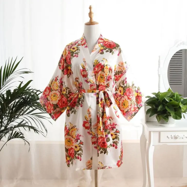 Spring-and-Summer-Pajamas-Woman-Robe-Polyester-Satin-Silk-Women-Bath-Robe