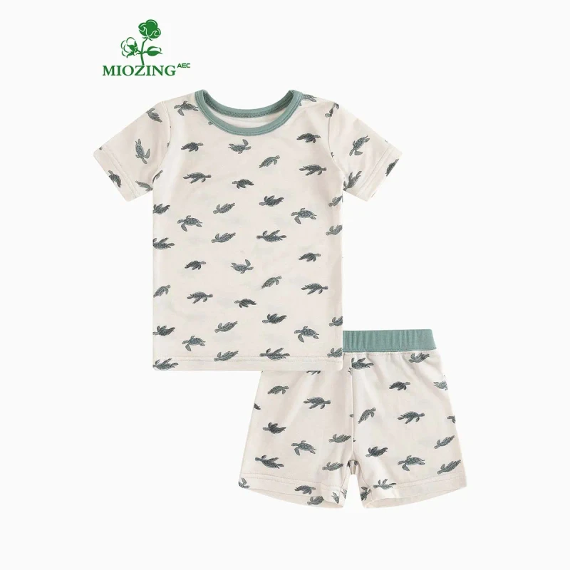Summer New Arrival in Stock 180gsm Soft Breathable Bamboo Baby Pajamas Small MOQ Customizable