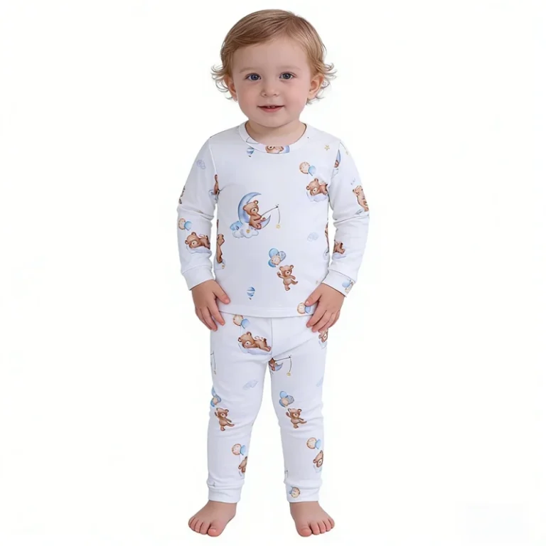 Summer-Newborn-Baby-Boys-Girl-Matching-2-Piece-Organic-Bodysuits-White-Mom-and-Baby-Bamboo-Spandex-Pajamas