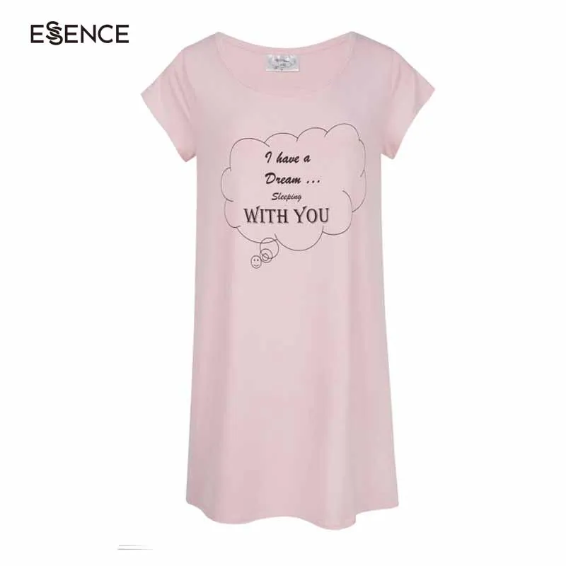Summer Night Dress Solid Soft Nightdress Bamboo Viscose Women Nightgown