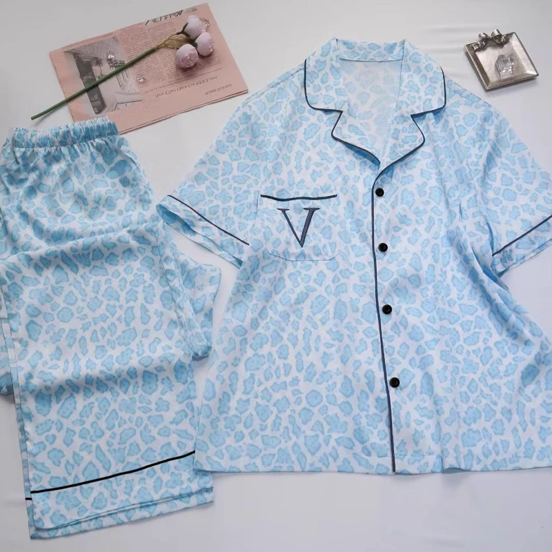 Summer Nightgowns Pajamas Mujer Silk Ladies Night Suit Shorts Sleepwear Nightwear Short Pjs Piyama Pajama Set for Women
