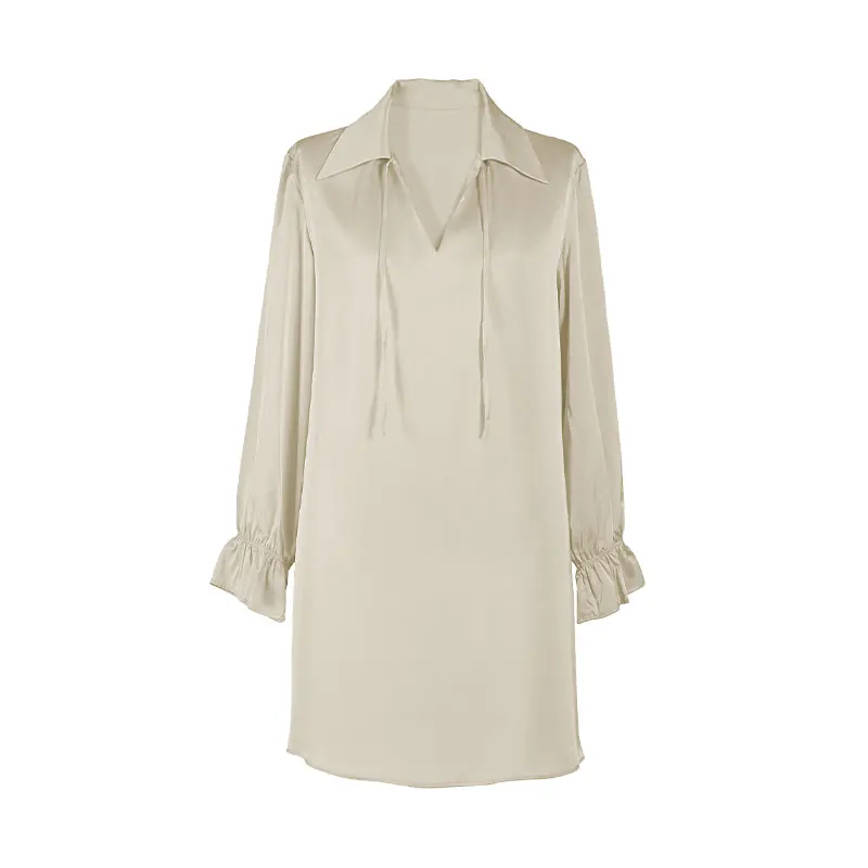 Summer Simple Leisure Ice Silk Home Wear Lovely Nightdress Manufacturers