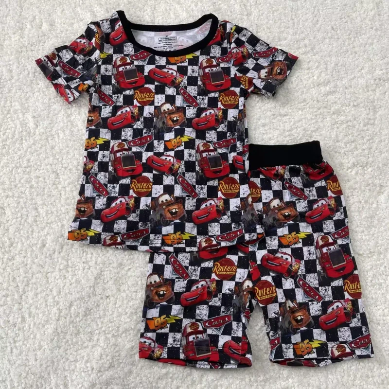 Summer Toddler Boys' Pajamas Customized Bamboo Short Sleeved Shorts Set Baby Clothing Bamboo Clothing