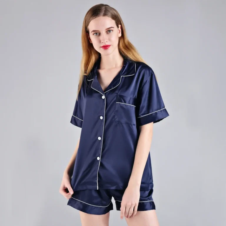 Summer-Womens-Plus-Size-Sleepwear-Two-Piece-Spandex-Polyester-Pajama-Set-Breathable-Short-Sleeved-Shorts-Elegant-Pajamas