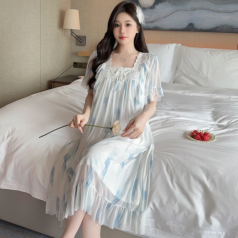 Super Soft Women Pajamas Nightdress Summer Set Pyjamas Short Nightgown Plus Size Night Shirt Women's Sleepwear