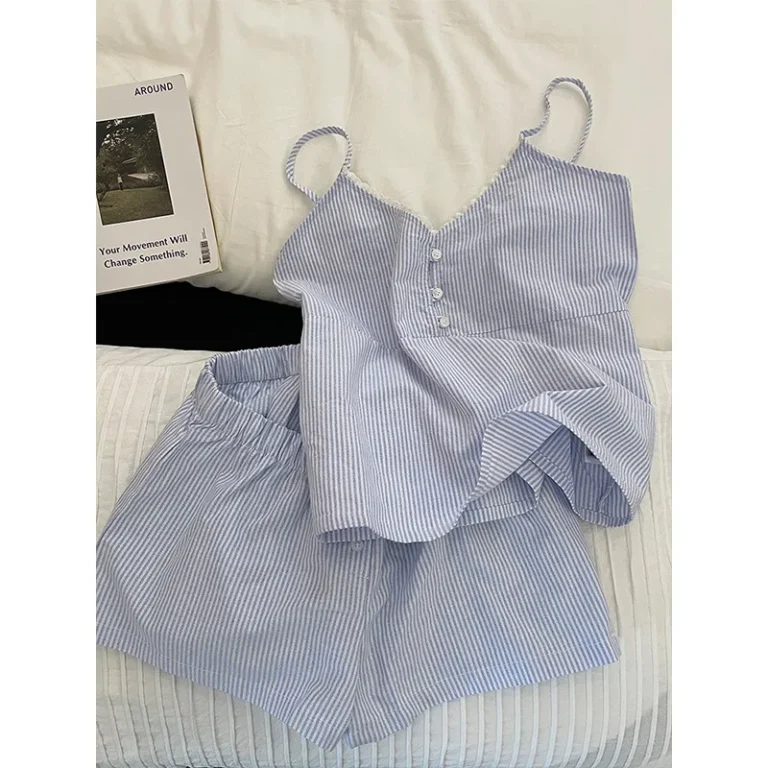 Sweet-and-Simple-Camisole-Pajama-Set-for-Women-Comfortable-Summer-Shorts-Suitable-for-Wearing-Outside-or-As-Loungewear