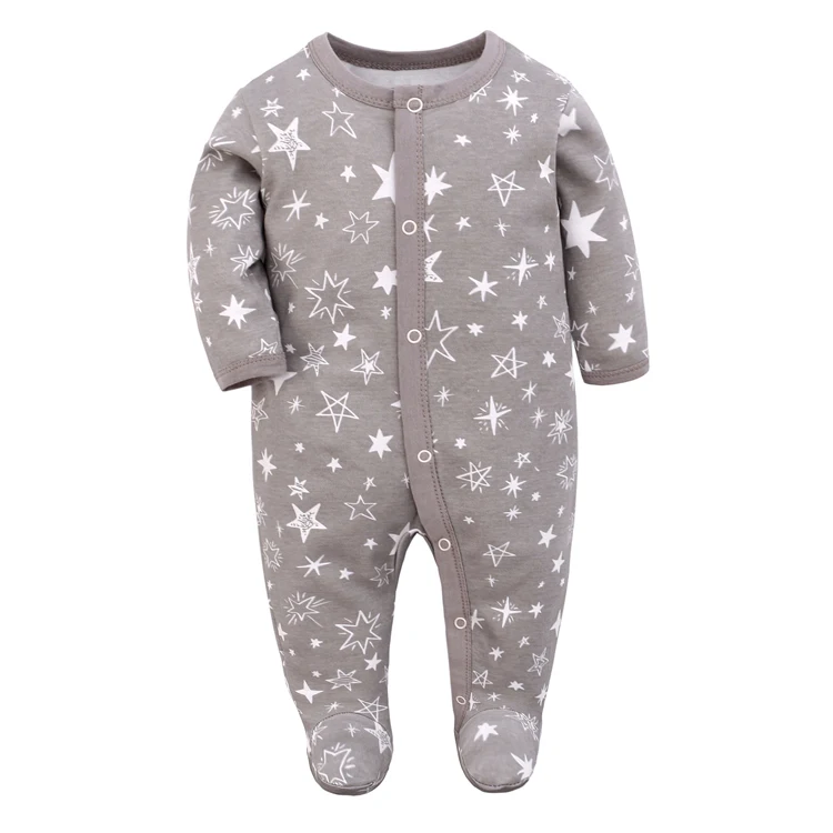 Toddler-Baby-Cotton-Elastic-Fabric-Baby-Pajamas-One-Piece-Long-Sleeves-Baby-Footie-Jumpsuit-Romper