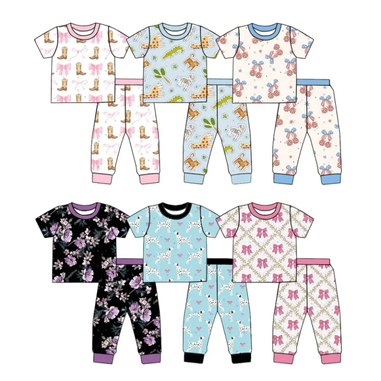 Toddler-Girls-Ultra-Soft-Short-Sleeve-Pj-Set-Kids-Lightweight-Breathable-Skin-Friendly-Nightwear-Two-Piece-Pajama-Set
