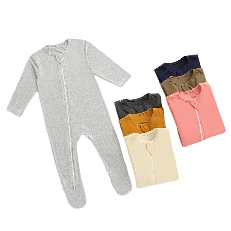 Toddler Kid Sleepwear 100% Bamboo Summer Newborn Baby Girls Summer Clothes Cute Footie Pajama Set Bamboo Pajamas