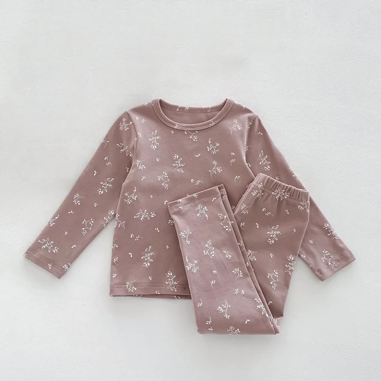 Toddler-Kids-Cotton-Pajama-Sleepwear-Jungle-Animal-Floral-Print-Long-Sleeve-Long-Pant-Set-Casual-Home-Clothes-for-Boys-Girls