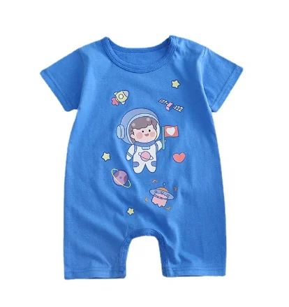Toddler-Onesie-Pajamas-Infant-Cute-Animal-Pattern-Summer-Short-Sleeved-Pure-Cotton-Sleepwear-Suit-Customize-Baby-Cloth
