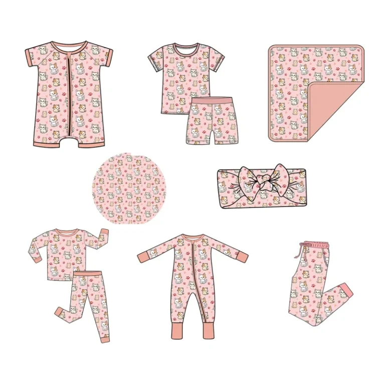 Toddler-Pajama-Set-Organic-Bamboo-Toddler-Boys-Sleepwear-Eco-friendly-Baby-Pajamas-Customize-Kids-Baby-Ruffle-Sleeve-Romper