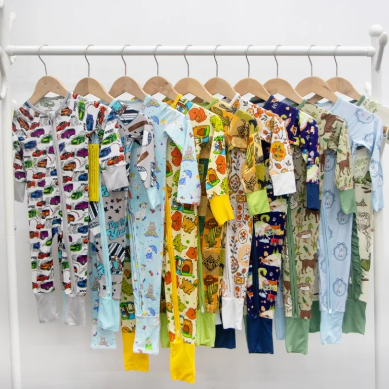 Toddler-Pajamas-2-Piece-Bamboo-Baby-Pjs-Custom-Printing-Romper-Jumpsuit-Knitted-Baby-Newborn-Infant-Sleepwear-Footie