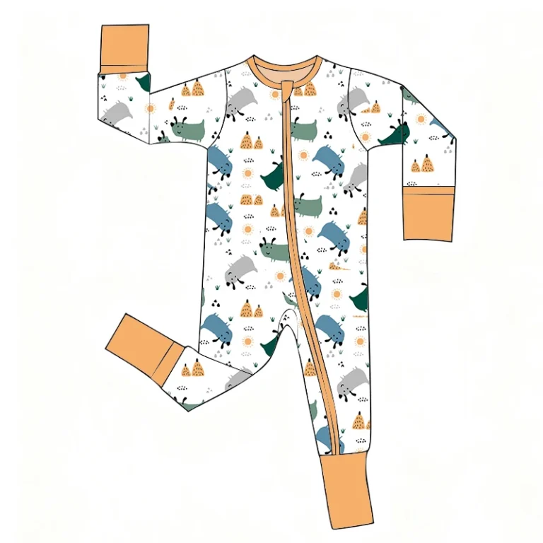 Toddler-and-Baby-Bamboo-Spandex-Rompers-with-Cartoon-Pattern-for-Boys-and-Girls-Full-2-Way-Zipper-Sleepwear