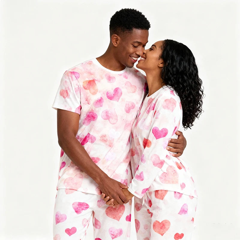 Tops With Pants Pyjama Sets Valentines Day Pajamas Set for Men and Women Family Matching Pajamas Couple