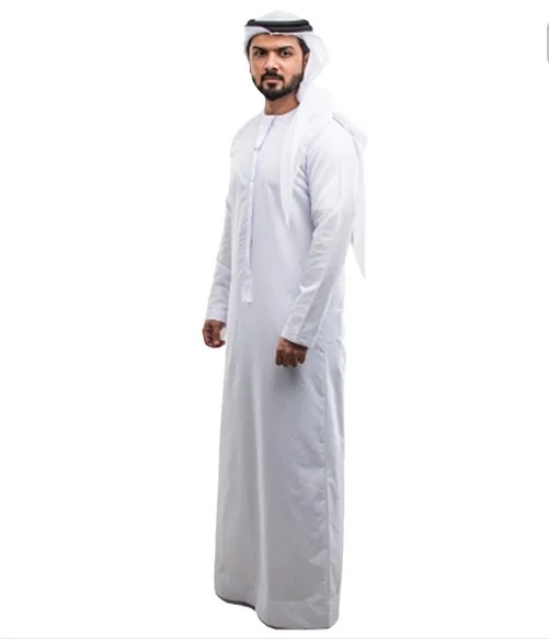 Traditional-Muslim-Long-Gown-for-Men-Arab-Thobe-Plain-Color-Loose-Mens-Robe-Supplier