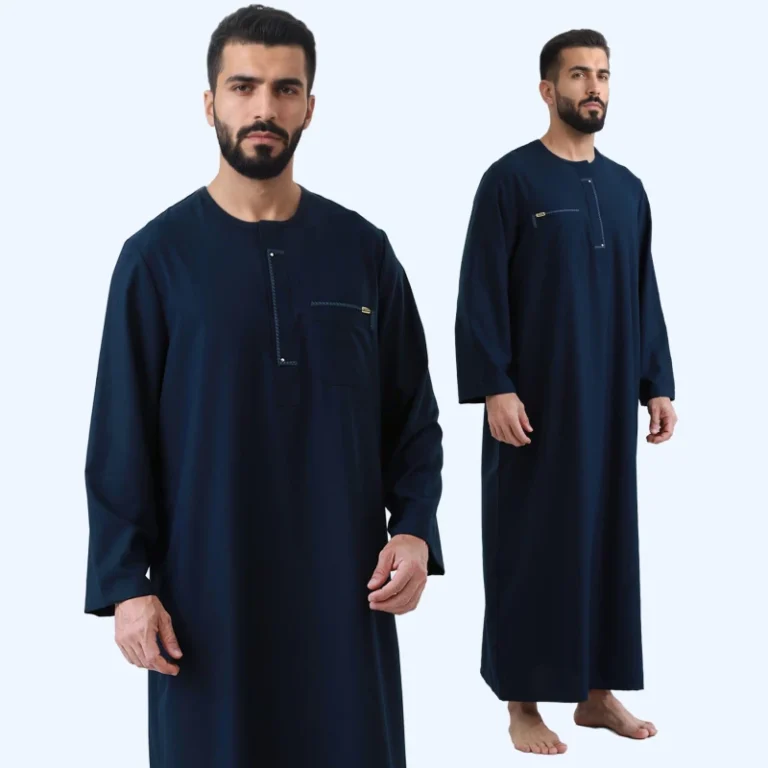 Trend-Thobe-Mens-Saudi-Robe-Gulf-Dishdasha-Muslim-Traditional-Sleeve-Islamic-Jubba-Perform-for-Daily-Wear