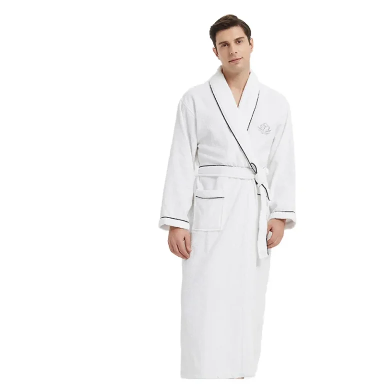 Unisex-100-Cotton-Bathrobe-Soft-Terry-Cloth-Robe-for-Hotels-Breathable-Sleepwear-Direct-Factory