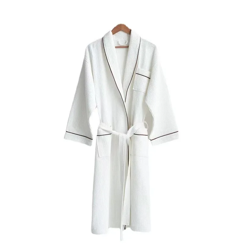 Unisex 100% Cotton Kimono Spa Bath Robe Terry Cloth Bathrobe with Pocket