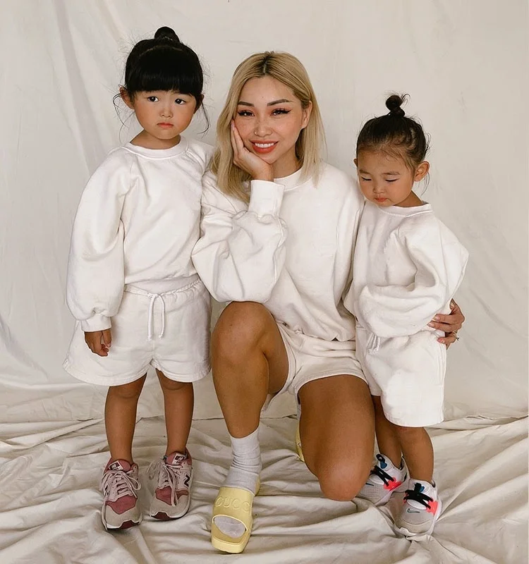 Unisex-Adult-Kids-Family-Matching-Clothes-Sweatshirt-Jogger-Set-Mommy-and-Me-Baby-Outfits