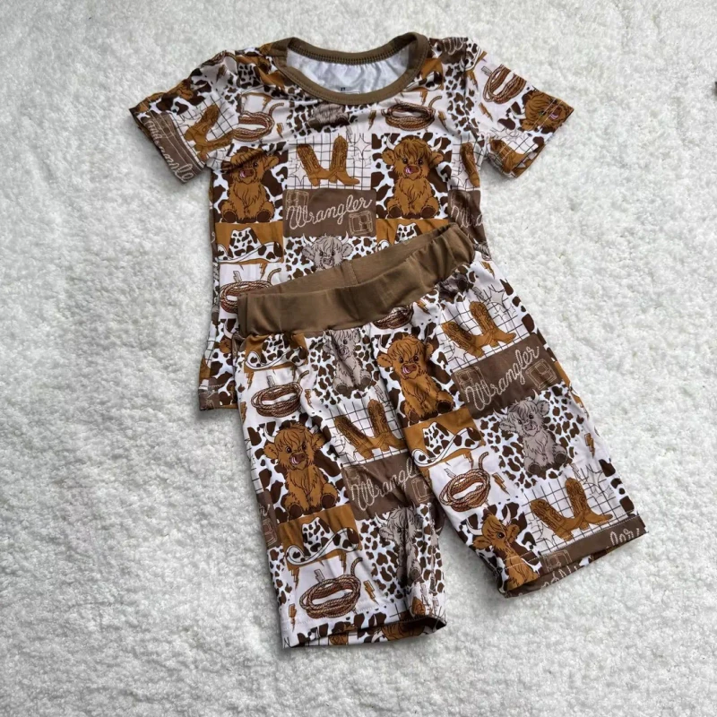 Unisex Baby Clothes Soft Bamboo Tshirt and Pants Two Piece Set Pajama Baby Toddler Girls Clothing Sets