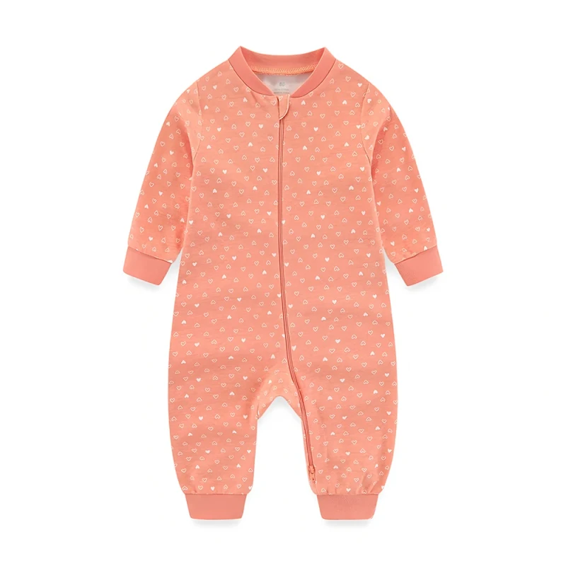 Unisex Baby Infant Footed Zipper Organic Cotton Onesie Jumpsuit Sleepwear Pajamas Kid Toddler Rompers Clothes