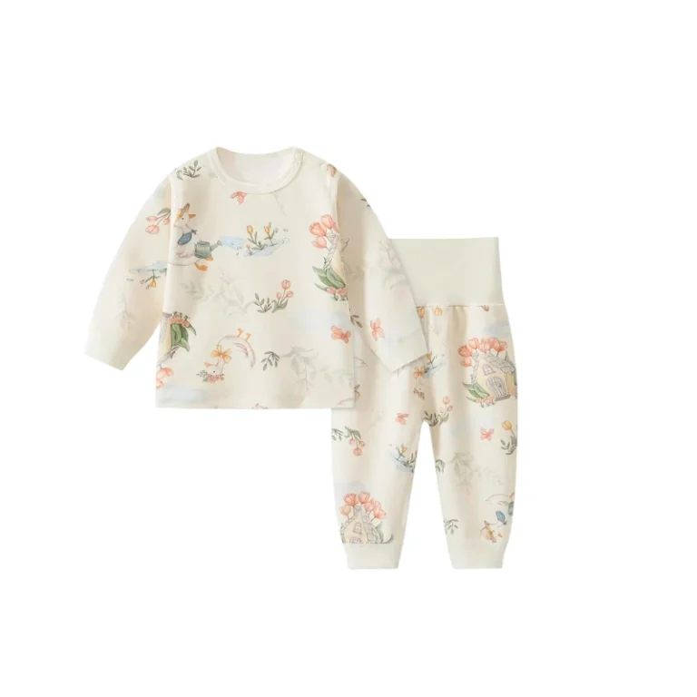 Unisex-Infant-Cotton-Loungewear-Set-Digital-Print-Soft-Breathable-Baby-Pajamas-2PCS-Customizable-Nightwear