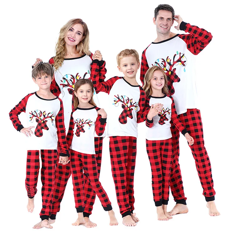 Unisex-Pajamas-Set-Quick-Dry-Breathable-Elastic-Waist-for-Family-Matching-Holidays-Winter-Christmas-Pyjamas