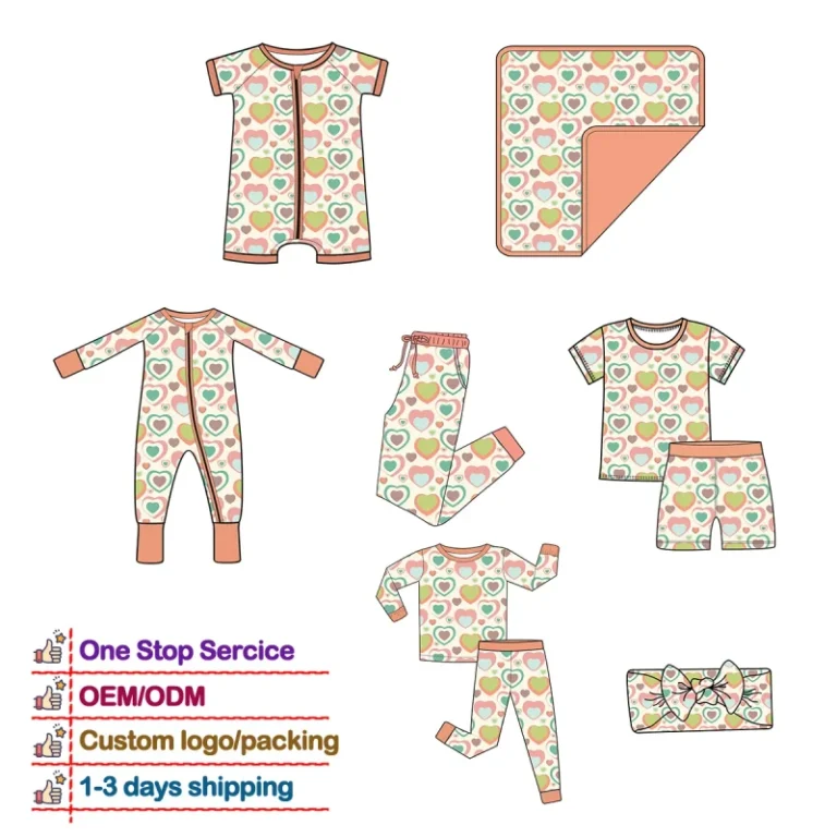 Valentine-Pajamas-Family-Matching-New-Year-Father-Mother-Kids-Baby-Look-Clothes-Set-Dad-Mom-and-Daughter-Son-Pajamas