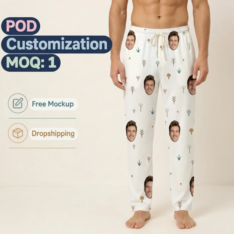 Valentine's Day OEM Printed Lounge Pants Elastic Drawstring Sleep Bottoms With Pockets Loose Pajama Pants for Unisex Underwear