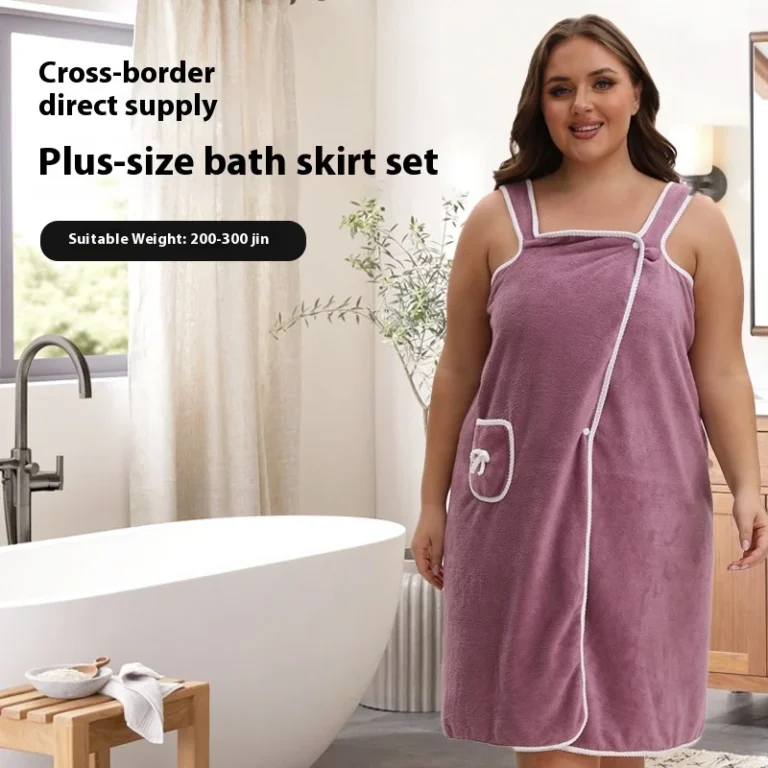 Vanfound-Womens-Elastic-Waist-Autumn-Spring-Summer-Fleece-V-neck-Short-Sleeve-Breathable-Soft-Bath-Wrap-Dress-Pajamas-Robes