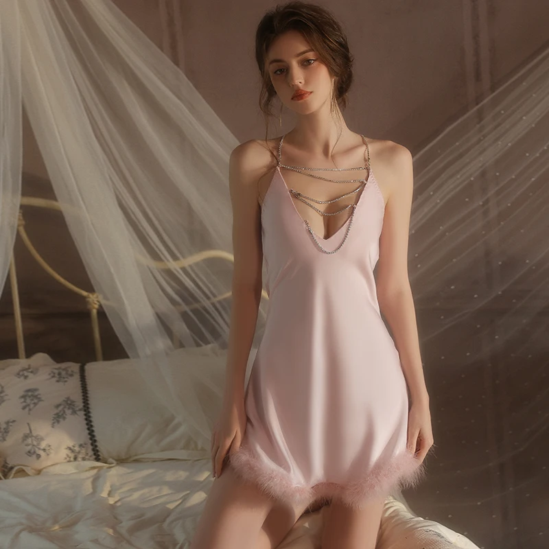 Very Sexy Nightdress Sexy Nightdress Pajamas Robe Pour Femme Women's Sleepwear Set