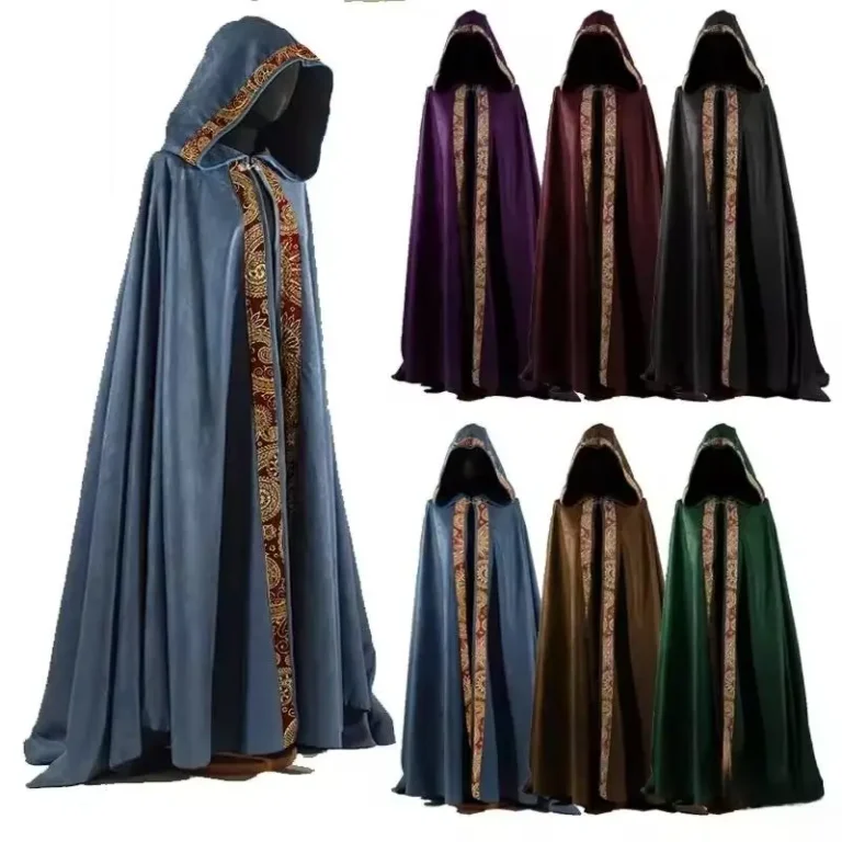 Vintage-Medieval-Gothic-Hooded-Cloak-Coat-Mens-Womens-Cape-Robe-Gown-Party-Anime-Costumes-Wizard-Sets