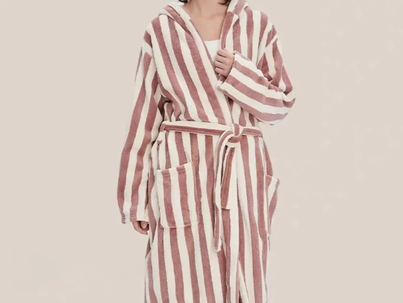 Warm Thickened Absorbent Wearable Women's Autumn Winter Bathrobe 100% Cotton Home Use