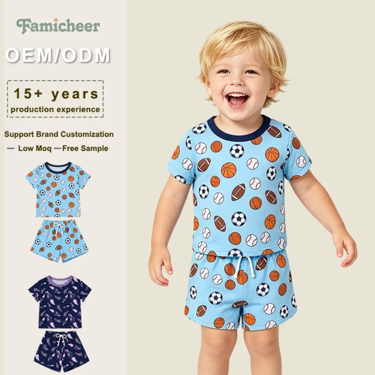 Washable-Toddler-Short-Sleeve-Pajamas-Soft-Skin-Friendly-Summer-Pjs-for-Toddler-Boys-2-Piece