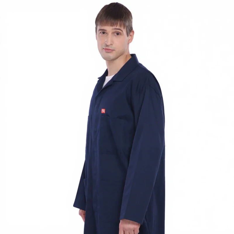 Waterproof Cotton Flame Retardant Anti Scalding Men's Long Robe Protective Welding Coat