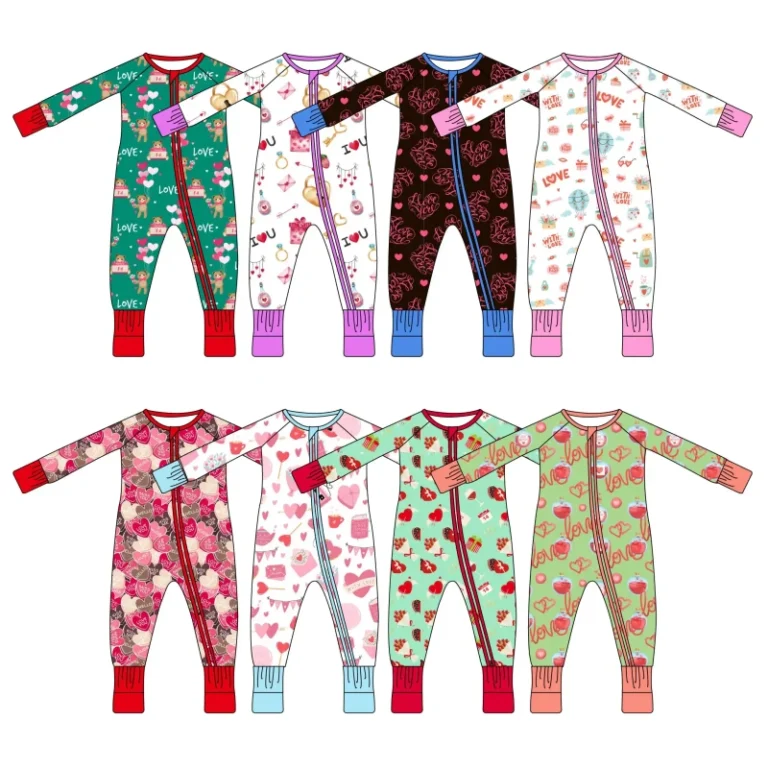 Weiwei-Custom-Baby-Pajamas-Set-2-Piece-Unisex-220-GSM-Bamboo-Anti-Shrink-Breathable-Anti-Pilling-All-Season-Family-Wear-Custom