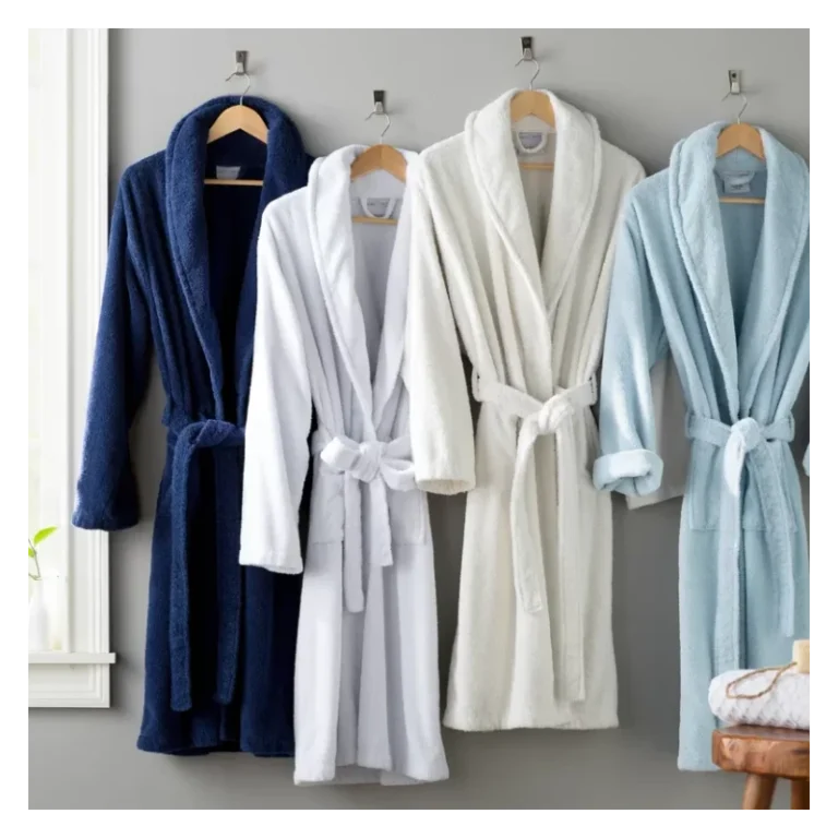 White-Bath-Rope-Ladies-Bath-Rope-Dressing-Gown-Bathrobe-White-Hotel-Womens-Sleep-Wear-Cotton-Long-Terry-Robes