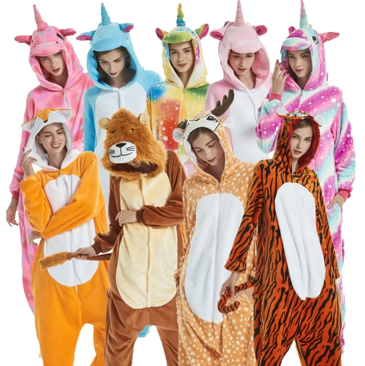 Winter Adults Animal Pink Stitch Onesie Women Men Long Sleeve Pijamas Stitch Cartoon Costumes Jumpsuits Christmas Hooded 1 Piece