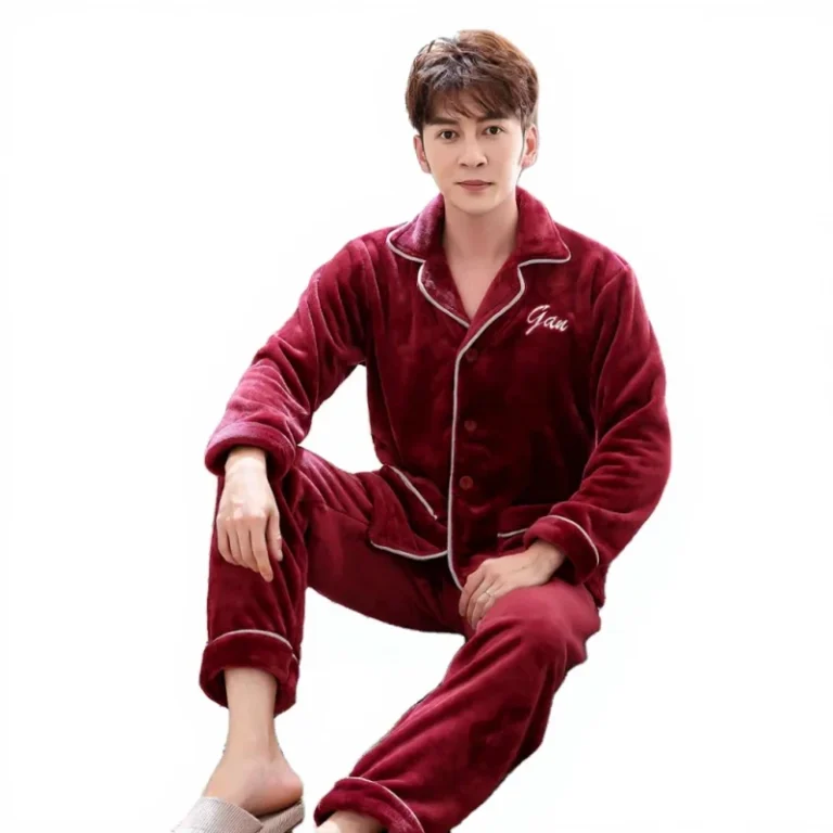Winter-Men-Pajamas-Long-Sleeves-Lounge-Wear-Cozy-Flannel-Home-Wear-Pyjamas-for-Men