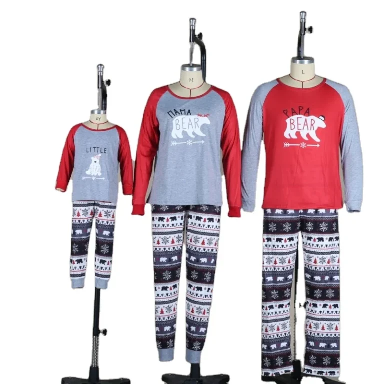 Winter-Sleepwear-Child-Kids-Matching-Christmas-Family-Pajamas-Mommy-Daddy-And-Me-Christmas-Family-Pajamas-Sets