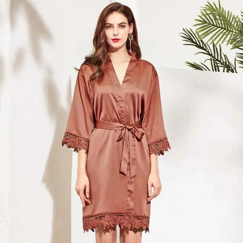 Woman 100% Polyester Bride and Bridesmaid Robes