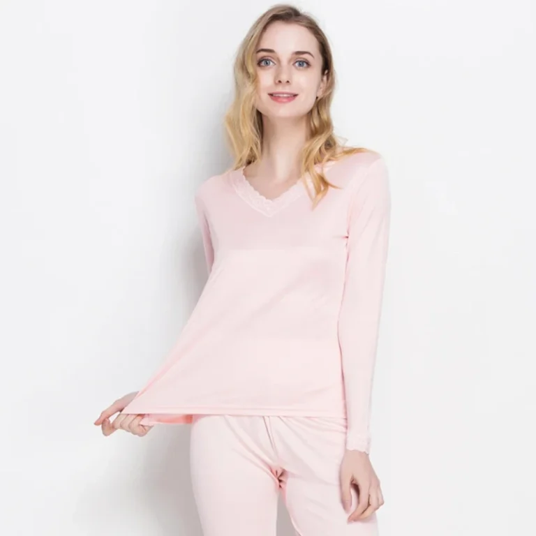 Woman-Wear-High-Quality-Solid-Color-Warm-Sleepwear-Long-Sleeve-100-Silk-Pajamas-Comfortable-for-Man
