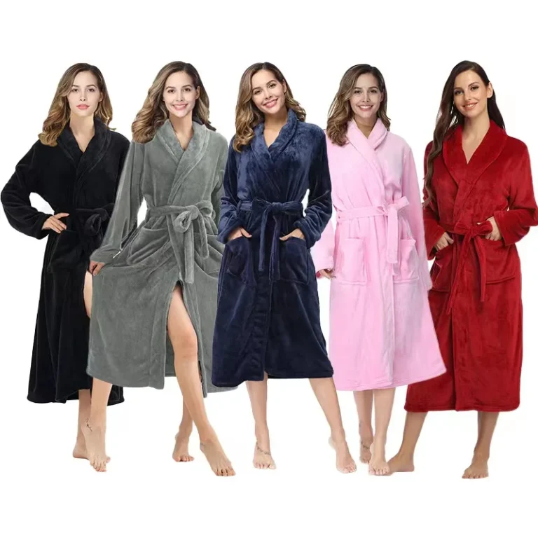 Women-Dressing-Gown-Coral-Fleece-Warm-Bathrobe-for-Home