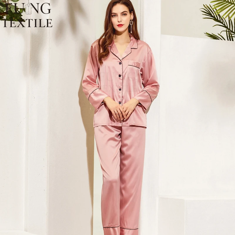 Women Lace Satin Sleepwear Pyjamas Sets Ladies Sexy Silk Nightwear Night Dress Chemise De Nuit Night