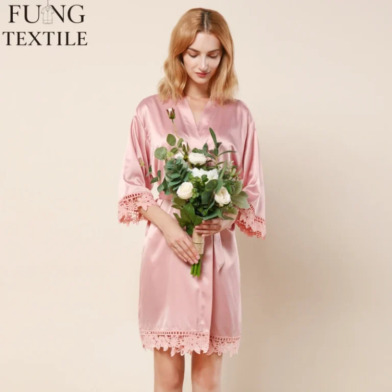 Women-Satin-Nightgown-Bride-Womens-Thin-Bathrobe-Bridesmaid-Morning-Gowns-Bride-Robe