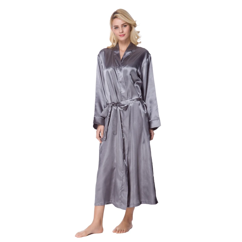 Women Silk Floral Robe Kimono Sleepwear