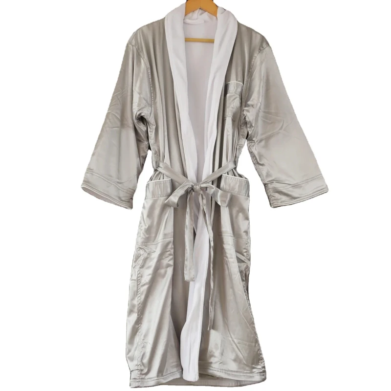 Women Silk Satin Long Robe Kimono Sexy Ladies Bathrobe